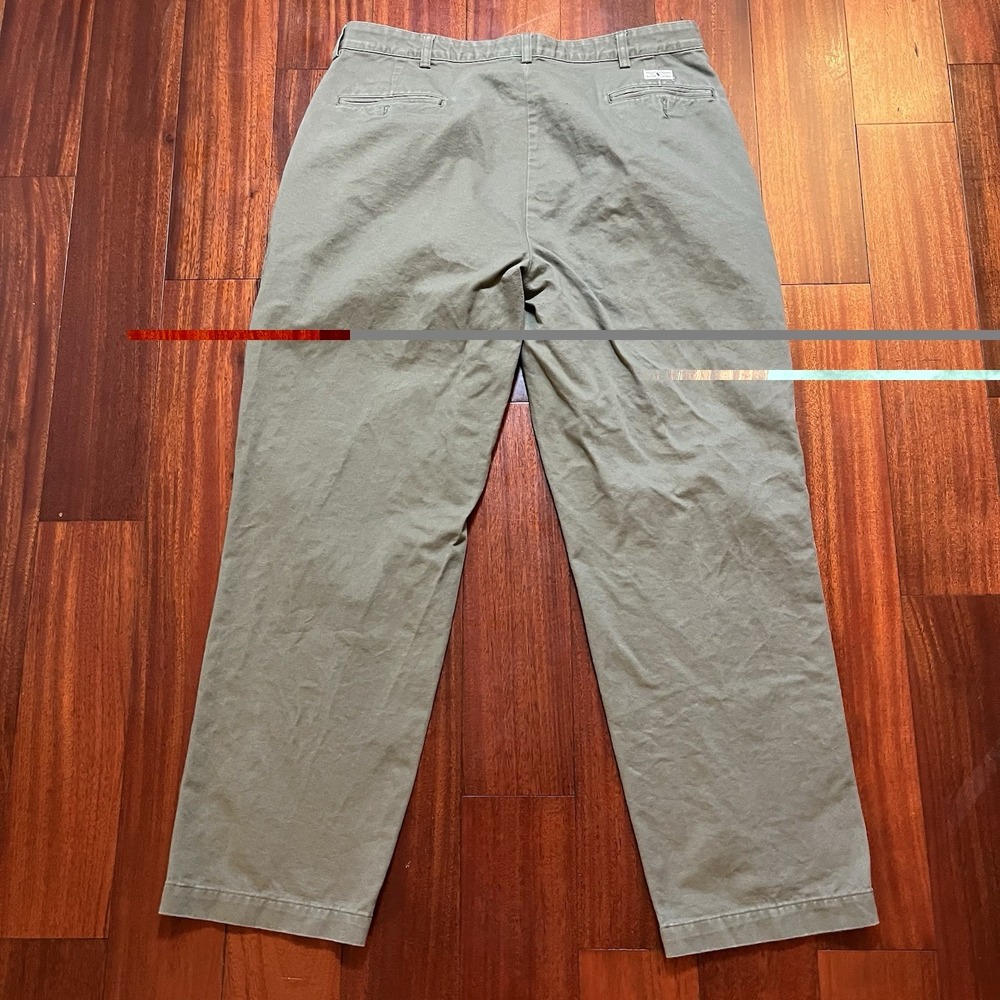 Polo Ralph Lauren Pants Mens 37x31 Olive Green Double Pleated Straight Fit Chino - Picture 3 of 10